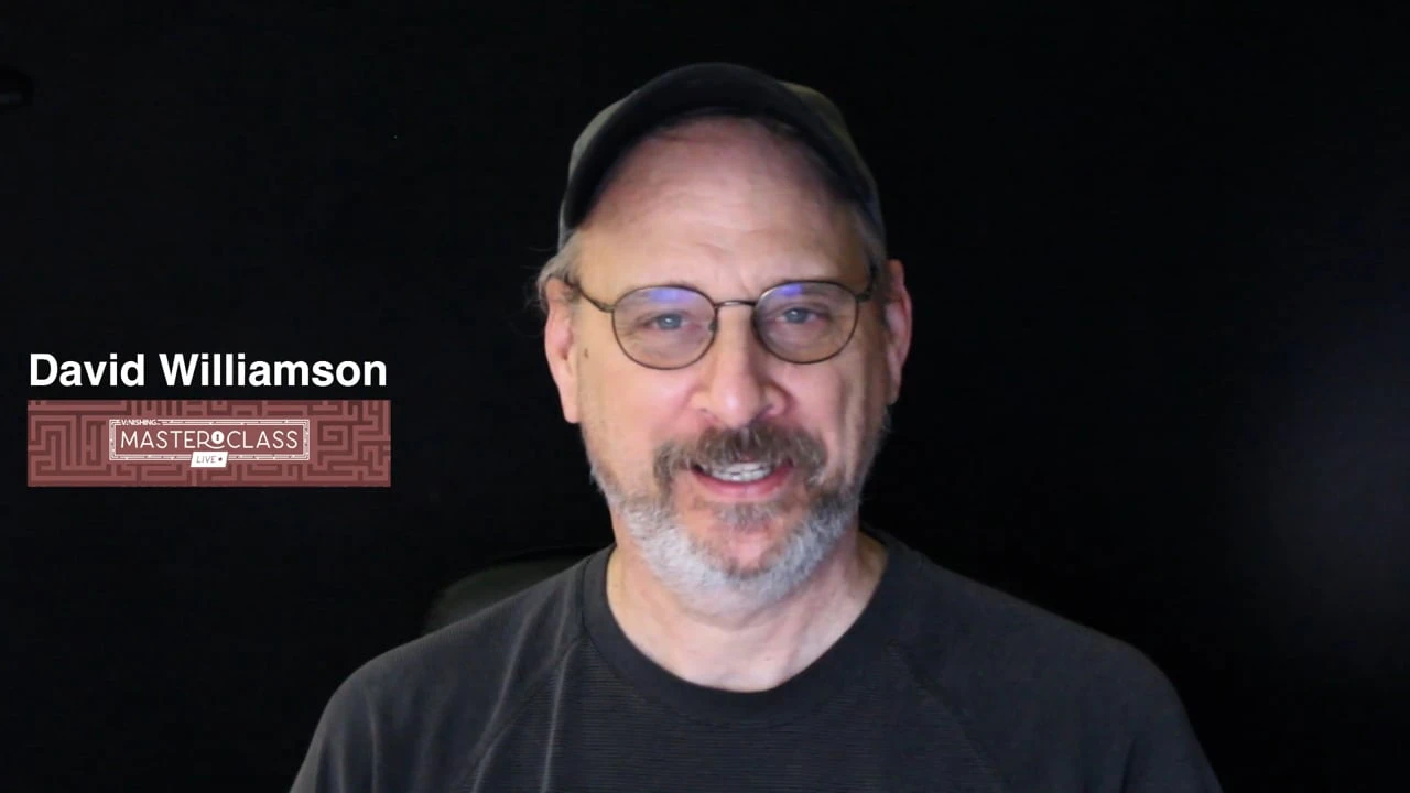 David Williamson in his master class trailer.